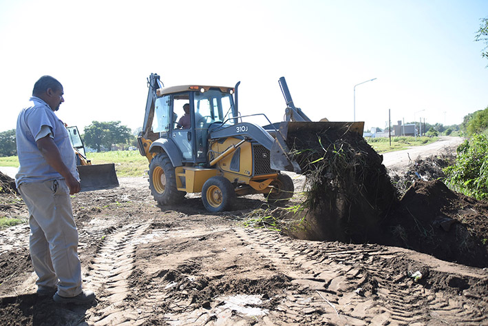 Iniciaron la obra de desagües pluviales