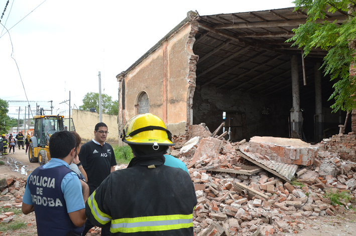 Hubo incendio en Villa María y un derrumbe en Villa Nueva