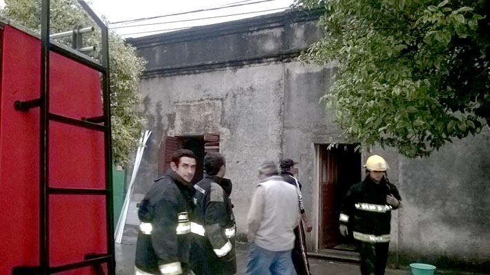 Daños materiales en un incendio