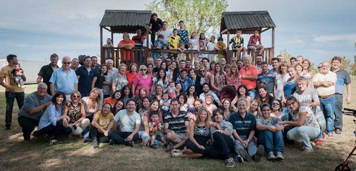 La familia Dagna tuvo un largo día de encuentro familiar y homenaje