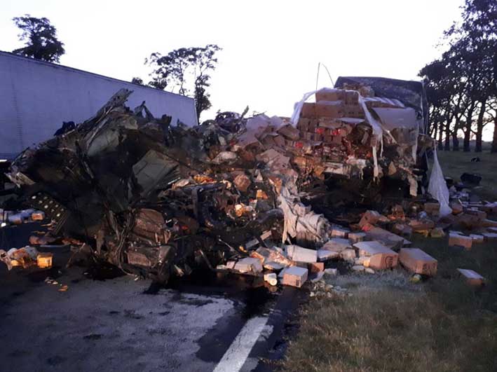 Dos camioneros en estado reservado